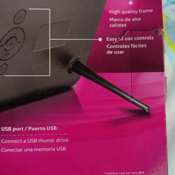 Aluratek 8 inch Digital Photo Frame 1024 x 768 Screen Resolution ADPFWM8S NIB - Picture 8 of 16